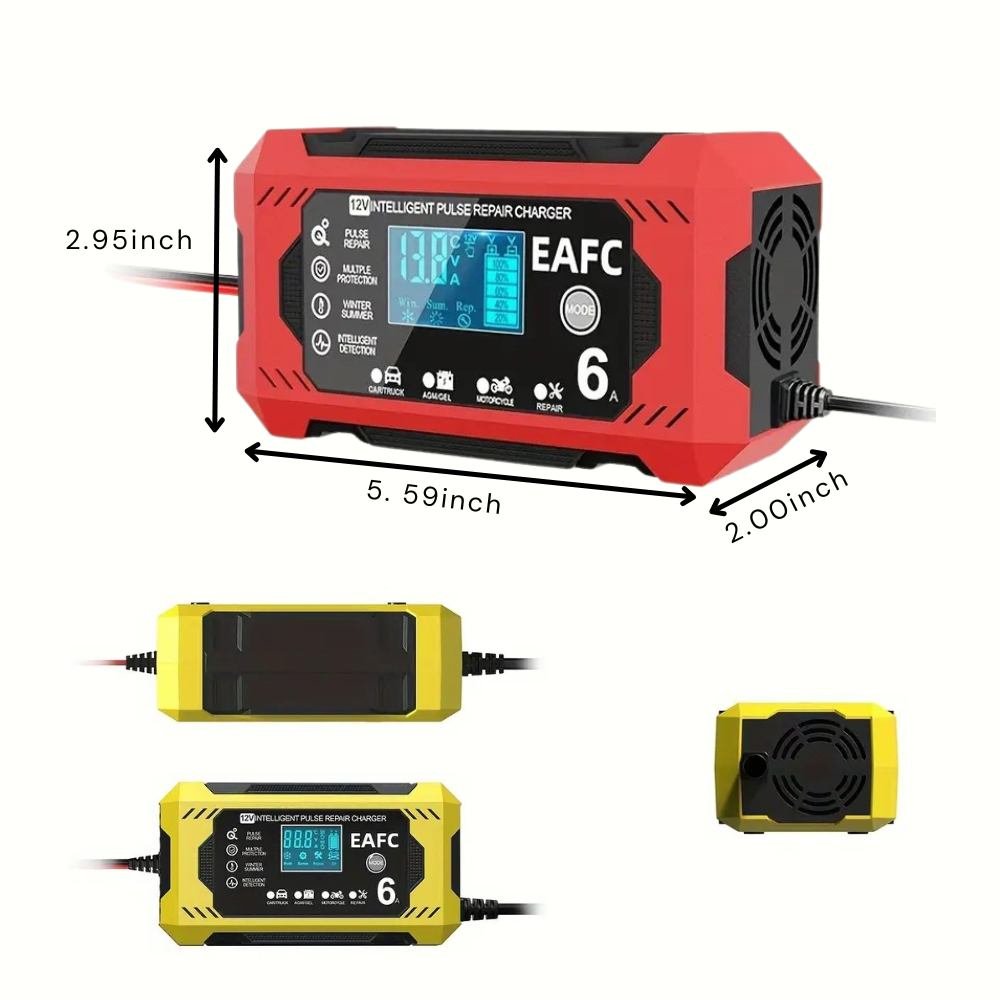 PowerPulse Bilbatterioplader – 12V/24V, Pulsreparation, LCD-display