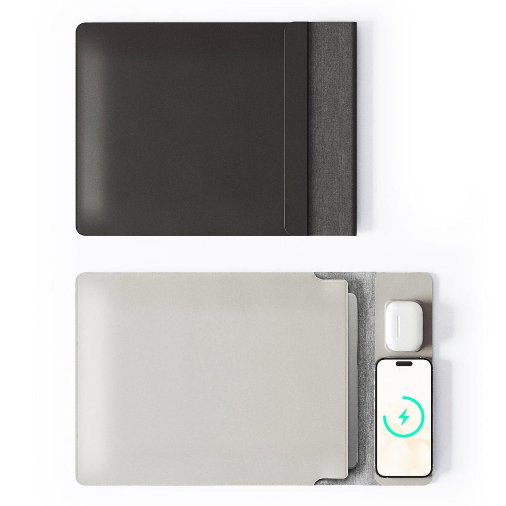 PowerDesk Sleeve – Slim Laptop Case med Trådløs Opladningsfunktion