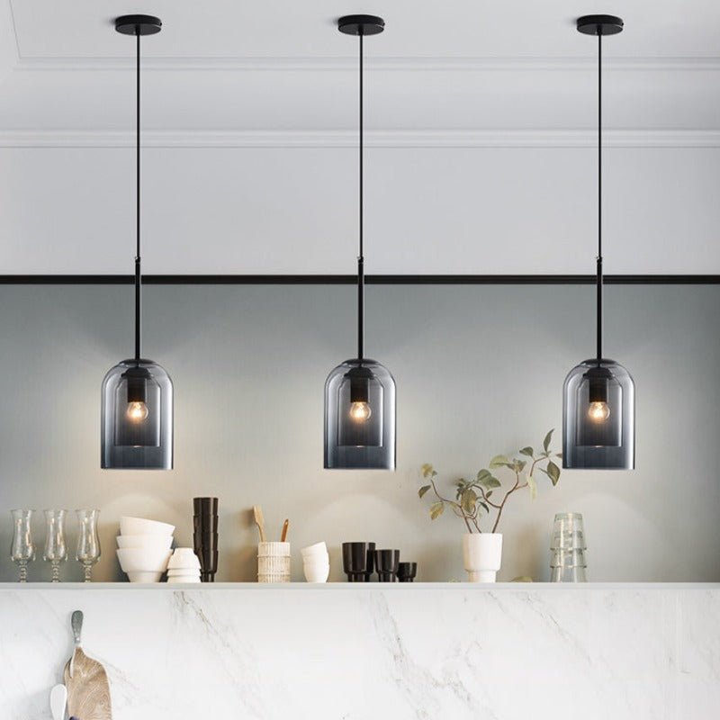 Stilfuld dobbeltglas pendellampe - AuraGlas
