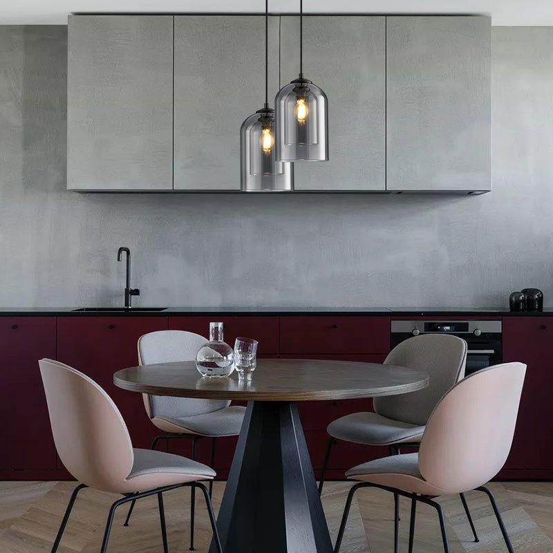 Stilfuld dobbeltglas pendellampe - AuraGlas