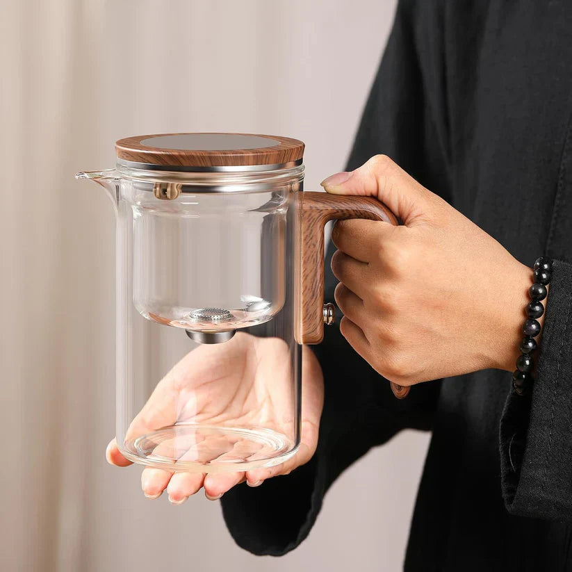 Glas teekande med si | PureTee