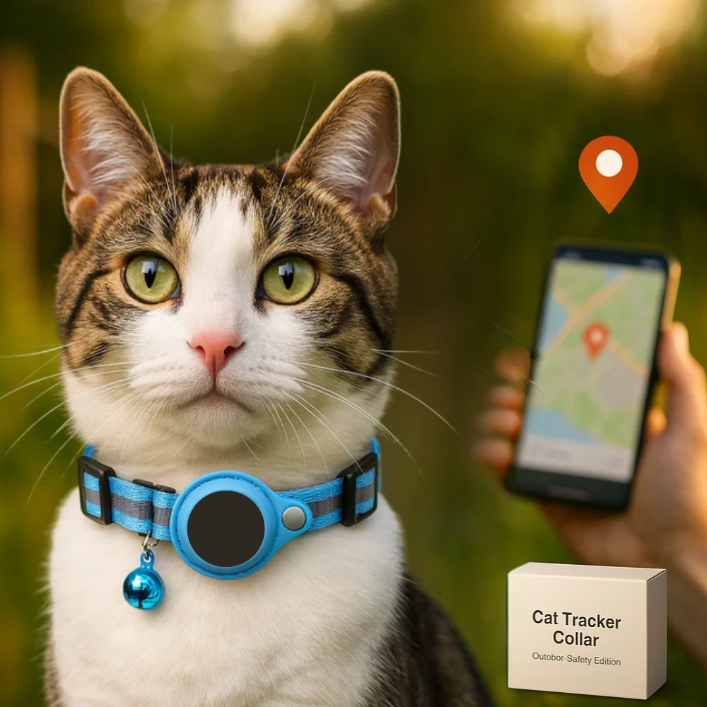 Kat GPS Tracker Halsbånd - Hurtig Udløsning & Reflekterende Design
