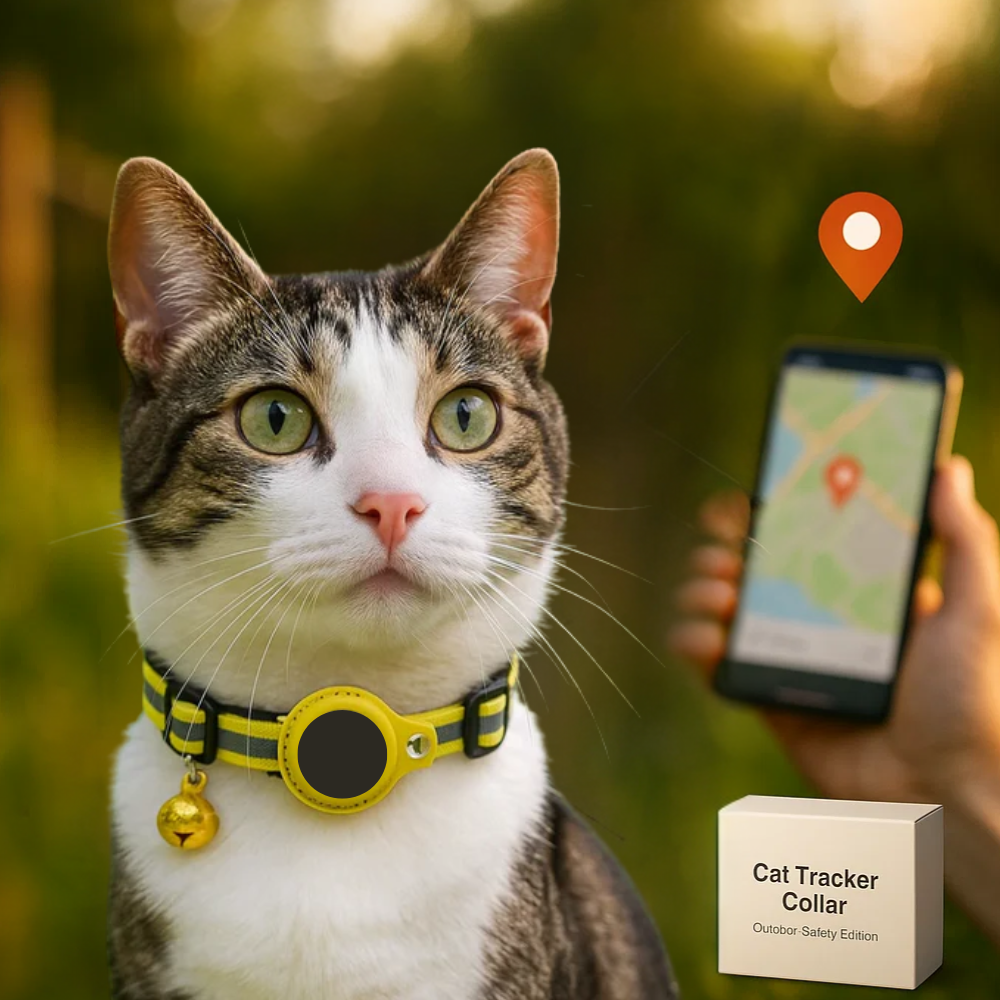 Kat GPS Tracker Halsbånd - Hurtig Udløsning & Reflekterende Design