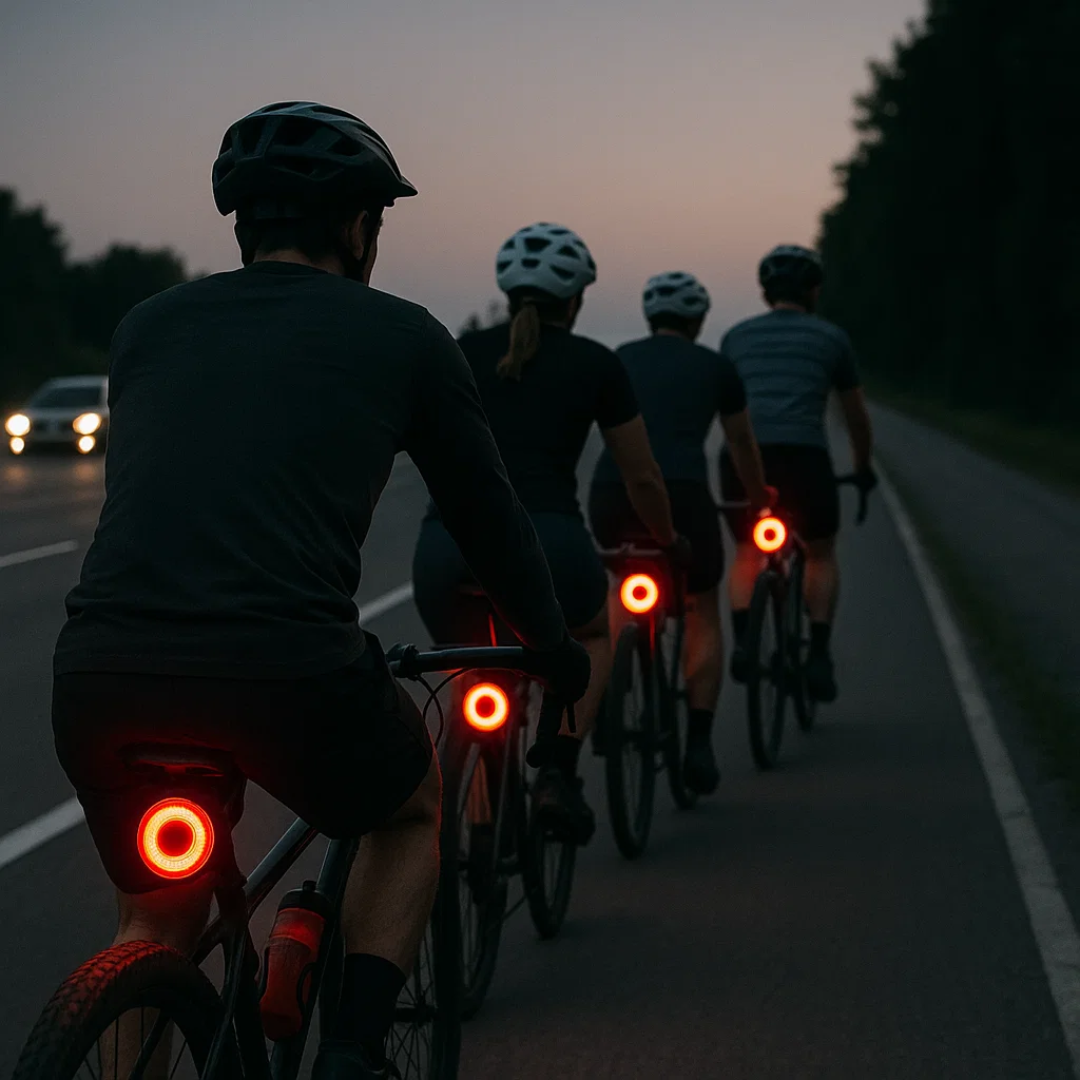 Baglygte & Bremselys til cykel og racercykel med 6 tilstande og batteri | Lumirad