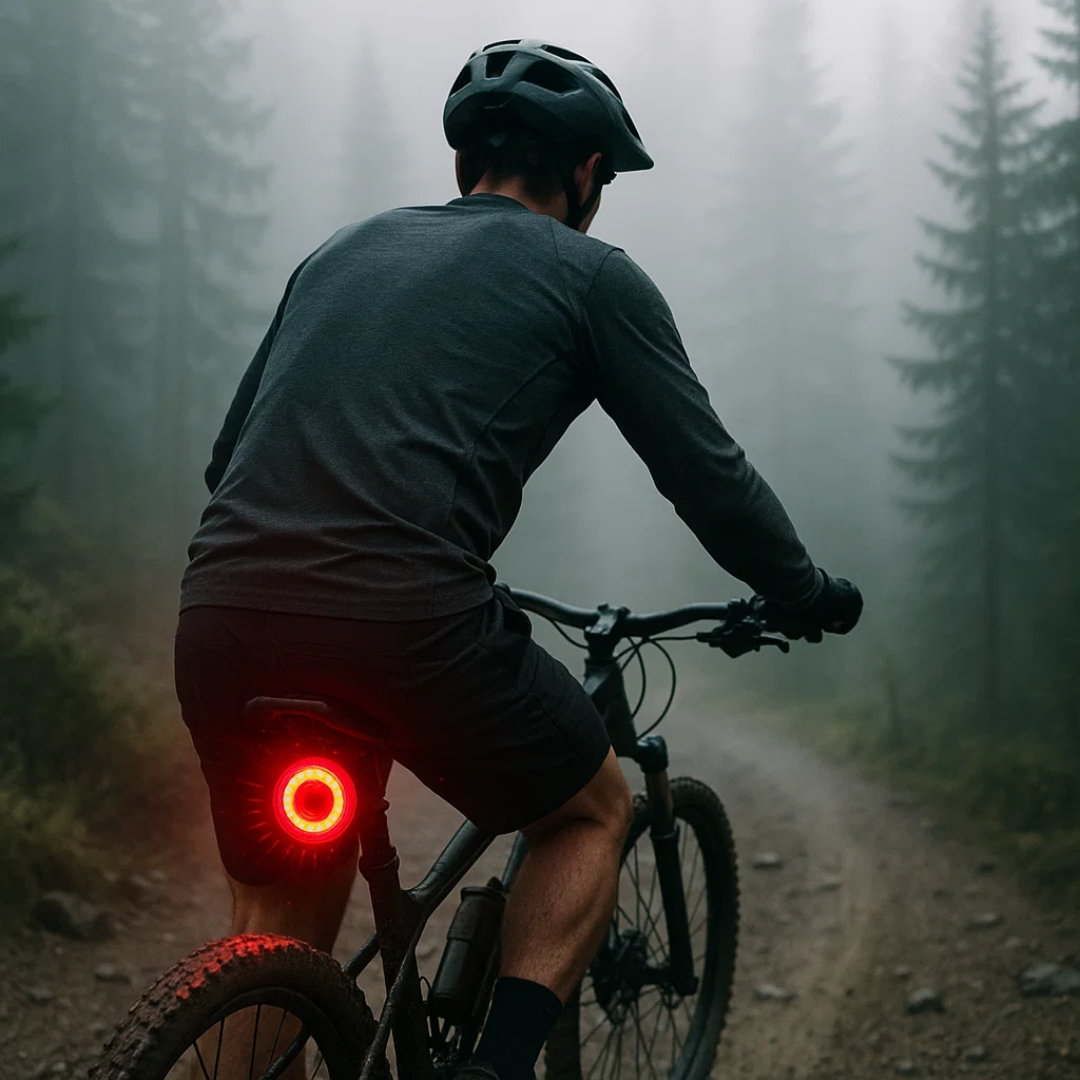 Baglygte & Bremselys til cykel og racercykel med 6 tilstande og batteri | Lumirad