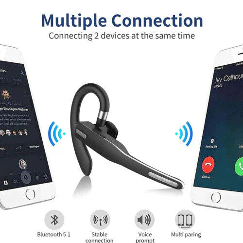 Trucker Dual Mic Trådløs Bluetooth 5.1 Støjreducerende Headset/Øretelefon