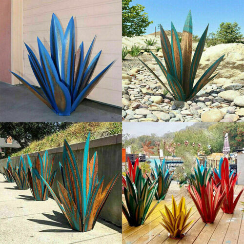 Metall Agave Gartendekoration – Rustbestandigt design med jordstik