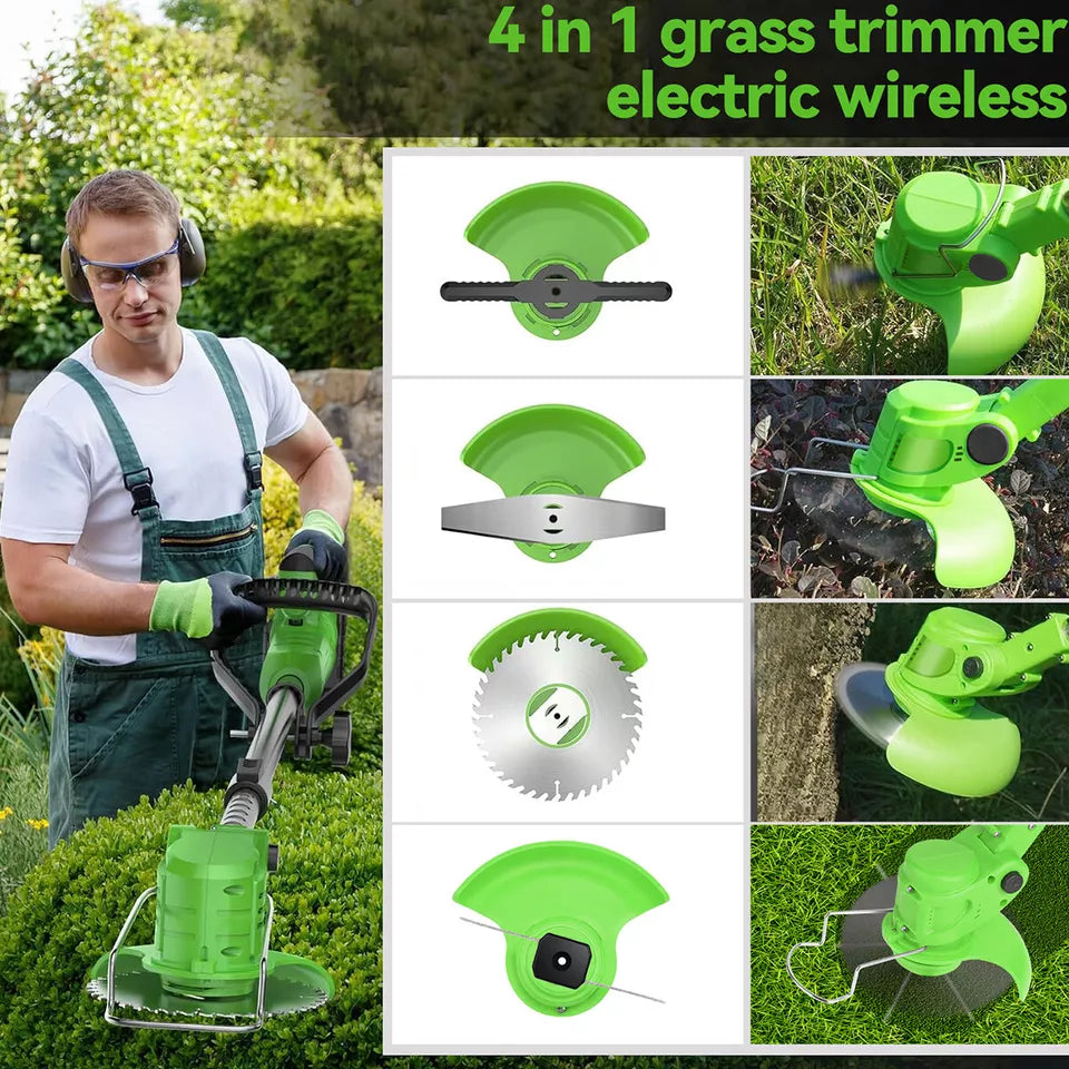 Husejere 24V Trådløs Græs Trimmer Med Multifunktionssystem