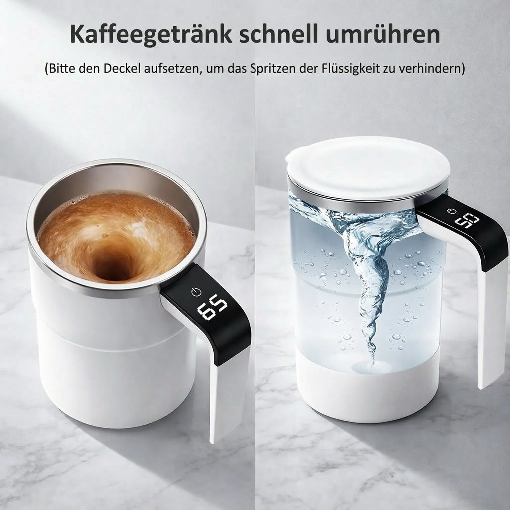 Selvrørende krus med LCD & USB | Automatisk krus til kaffe og mere | RørMester