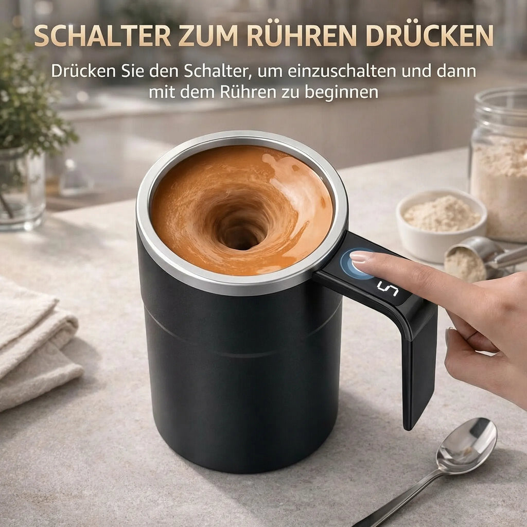 Selvrørende krus med LCD & USB | Automatisk krus til kaffe og mere | RørMester