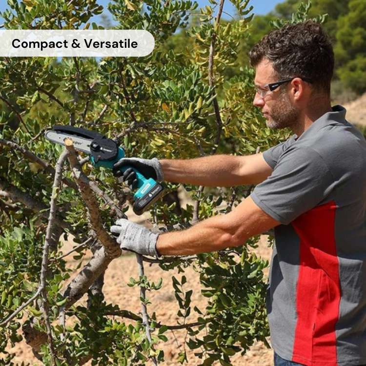 SharpCut 6” Trådløs Motorsav | Kraftfuld og Ergonomisk | Let Vægt