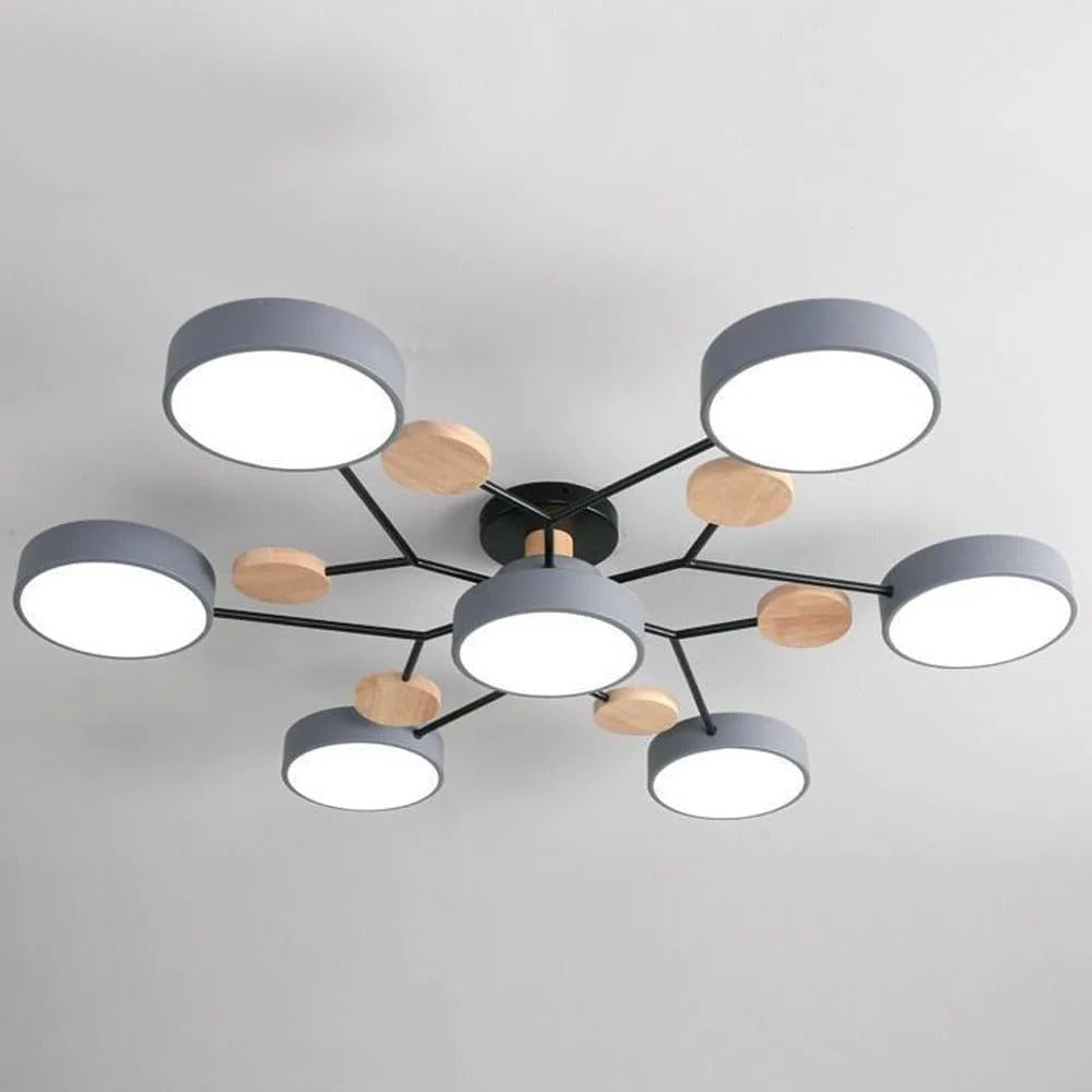 Moderne Halo LED Semi-Flush Loftlampe til Stilfulde Rum