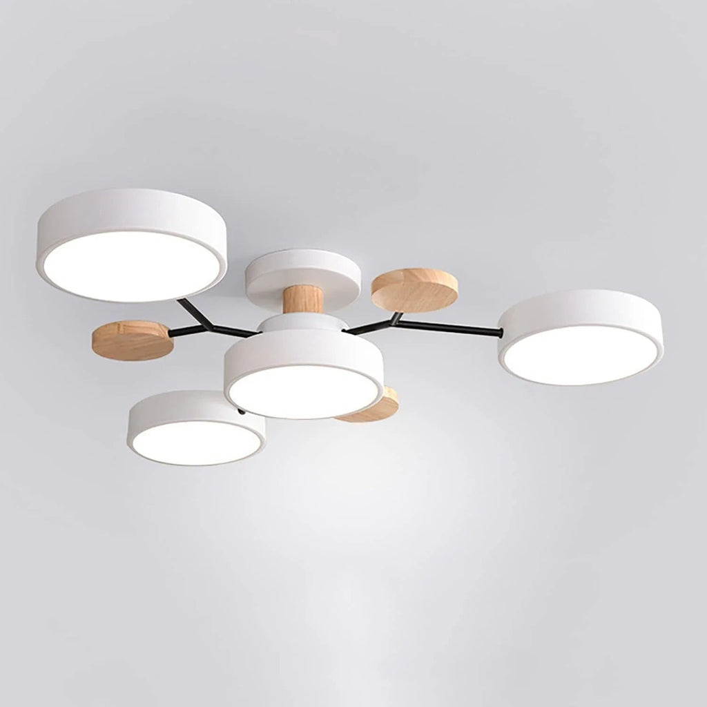 Moderne Halo LED Semi-Flush Loftlampe til Stilfulde Rum