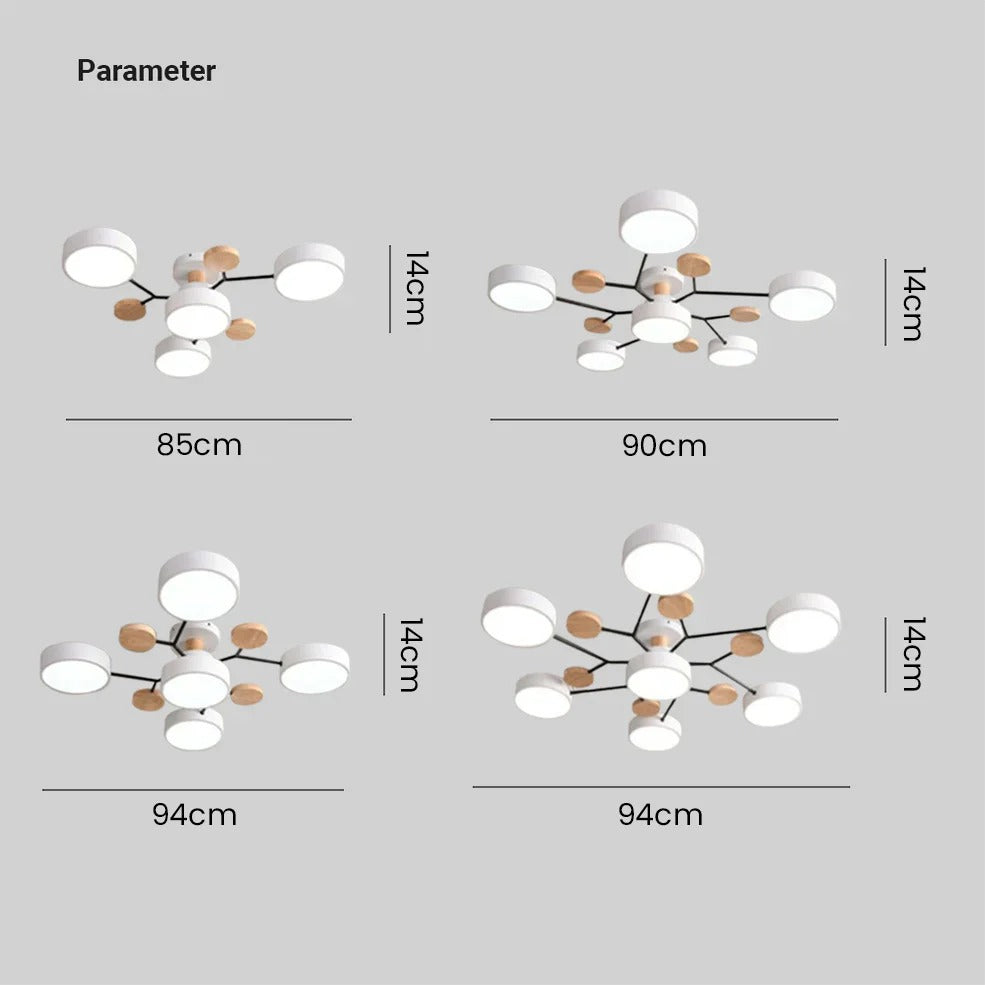 Moderne Halo LED Semi-Flush Loftlampe til Stilfulde Rum