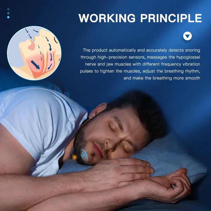 Smart Anti-Snorke Enhed EMS Pulse Stop Snorke Bærbar Behagelig Søvn Stop Snorke Sundhedspleje Søvnapnø Hjælp USB
