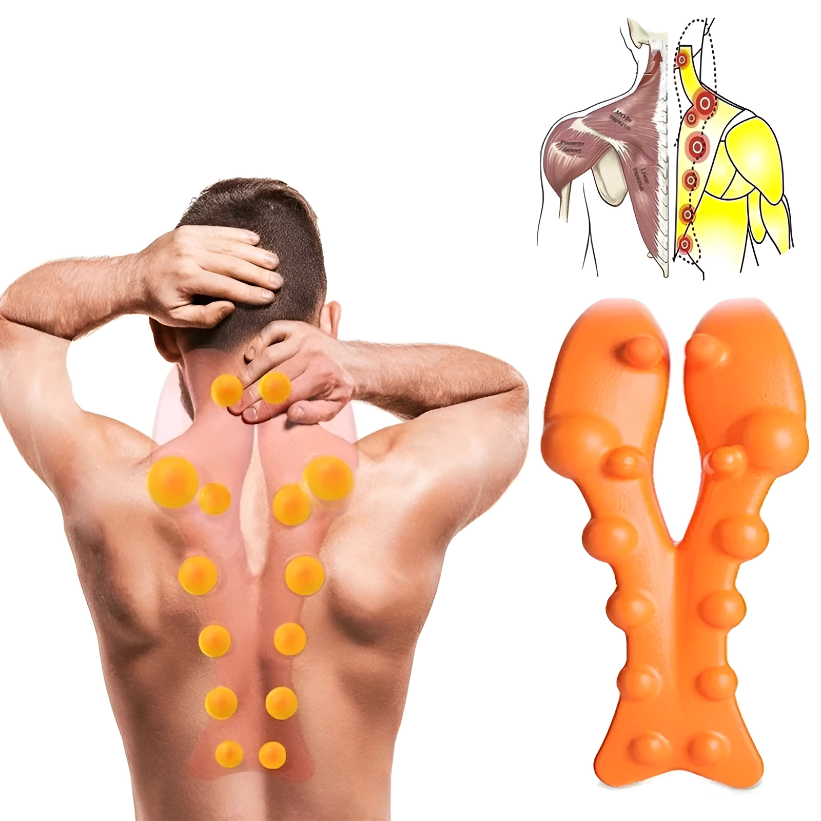 RelieveEase - Massageredskab til lindring af nakke- og skuldersmerter