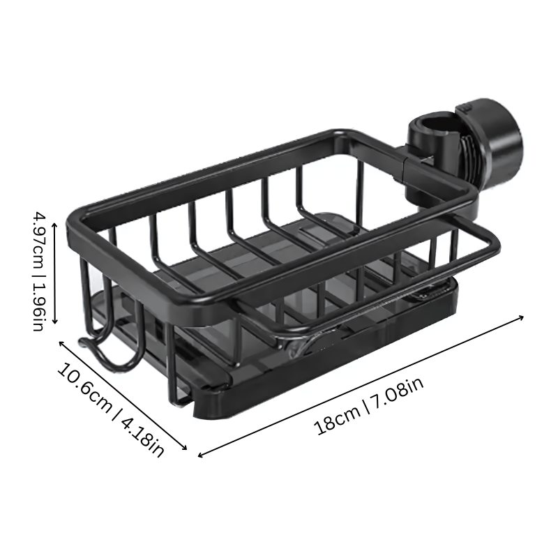 Vaskeskuffe Organizer | Vaskorganizer Sort & Sølv | VaskFix