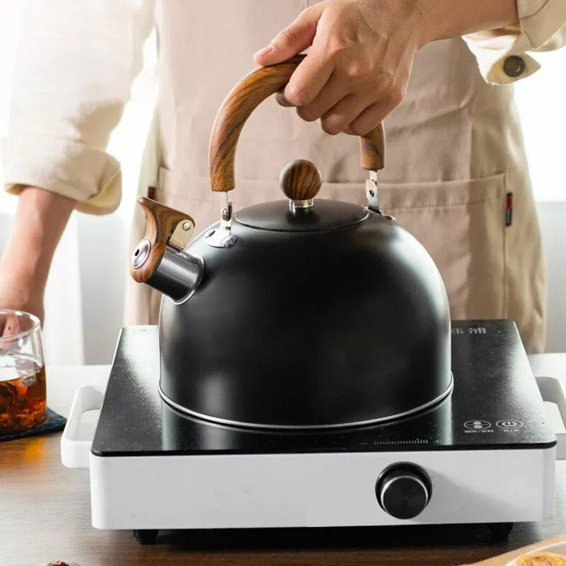 Rustfrit Stål Fløjte Kedel med Isoleret Håndtag