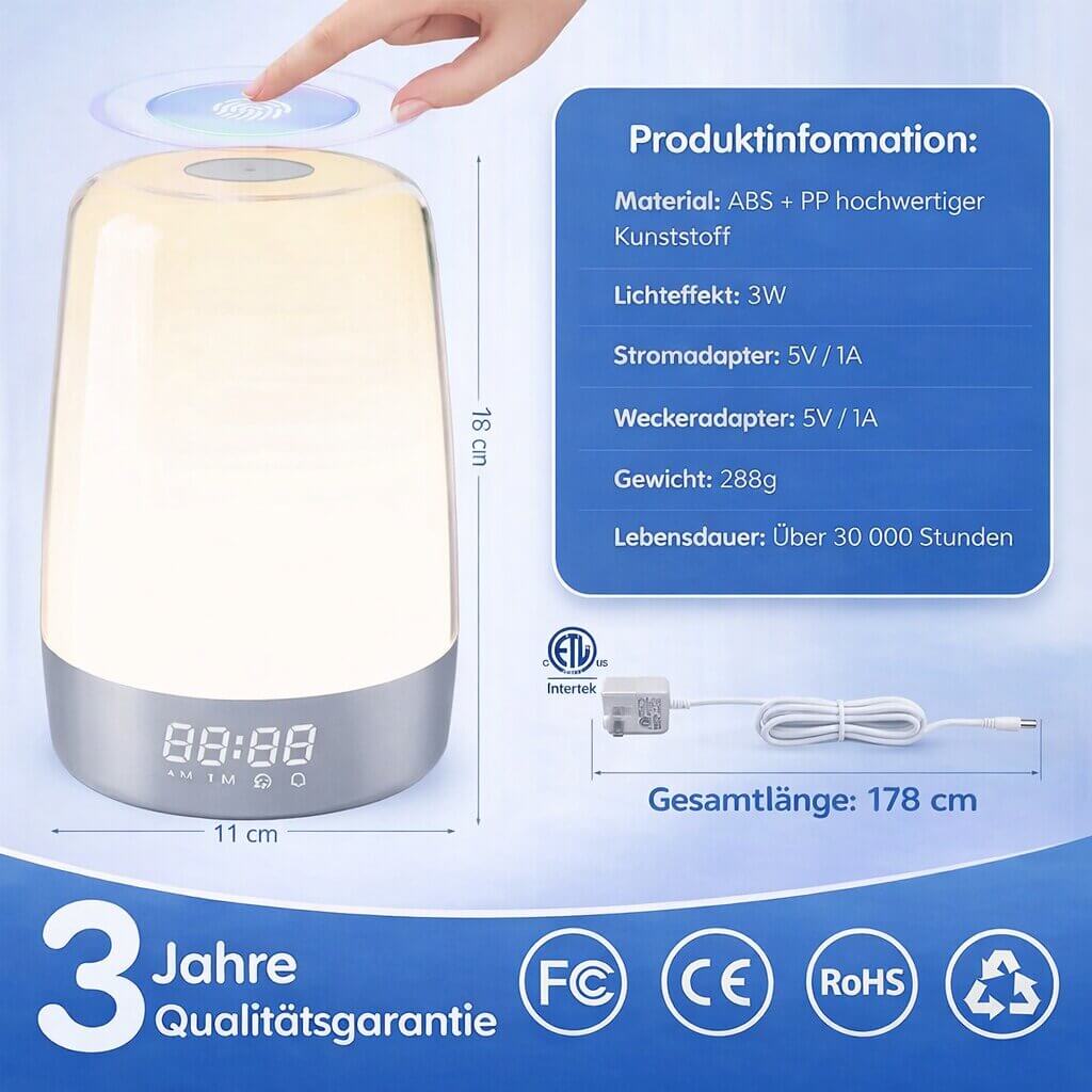 Lysvækkeur | Tageslys lampe | Wake Up Light | LichtRise