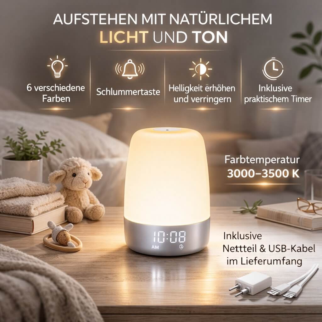Lysvækkeur | Tageslys lampe | Wake Up Light | LichtRise