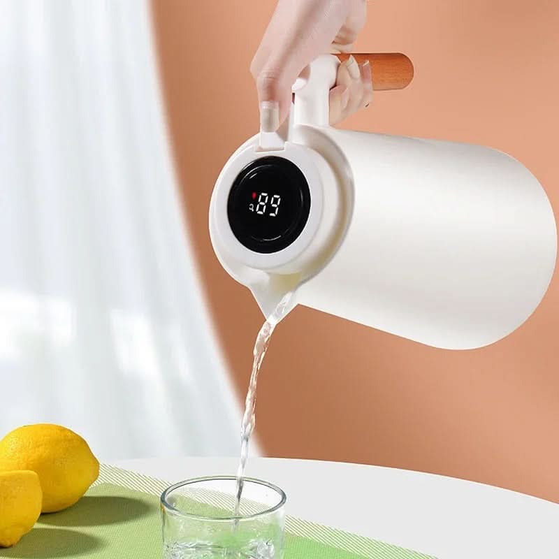 Termokande med temperaturvisning | Isolerkande 1 liter til kaffe & te | Heatina
