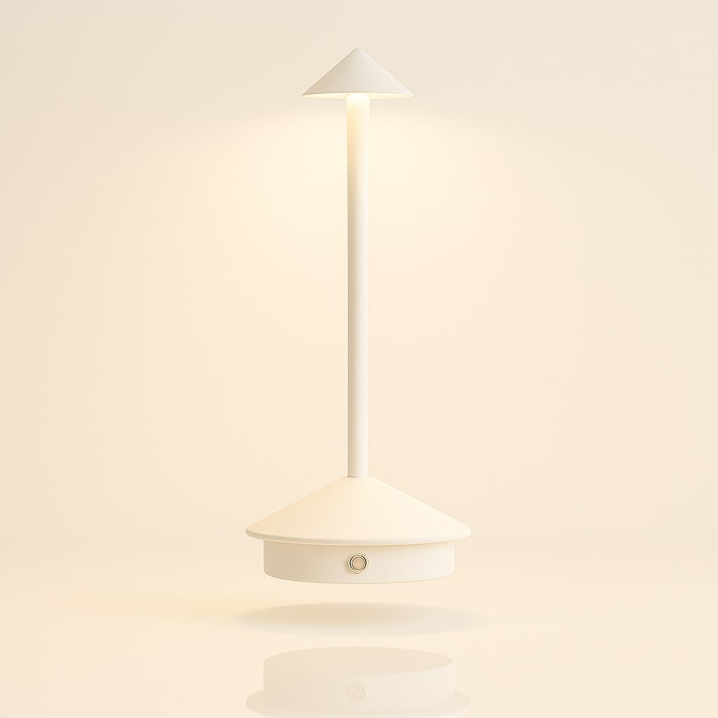 Bordlampe med batteri | Trådløs bordlampe | Dimmbar lampe med touch | Lunelle