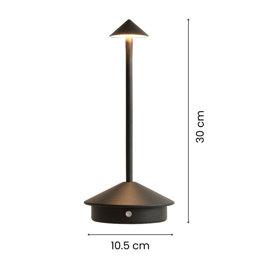 Bordlampe med batteri | Trådløs bordlampe | Dimmbar lampe med touch | Lunelle