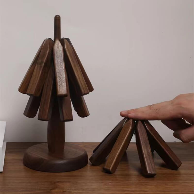 Træunderlag | Bordunderlag med moderne design | TræKunst (3 stk.)