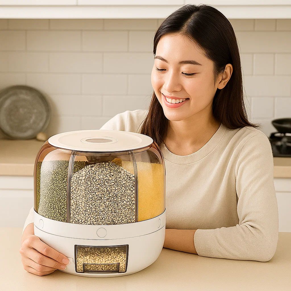 Müsli Dispenser | Opbevaringsbeholder | Beholder med låg | Opbevaringsboks
